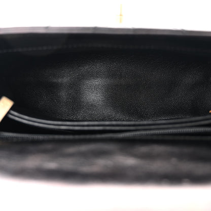 Chanel Calfskin Lizard Chevron Quilted Mini Coco Handle Flap Black 5 of 12