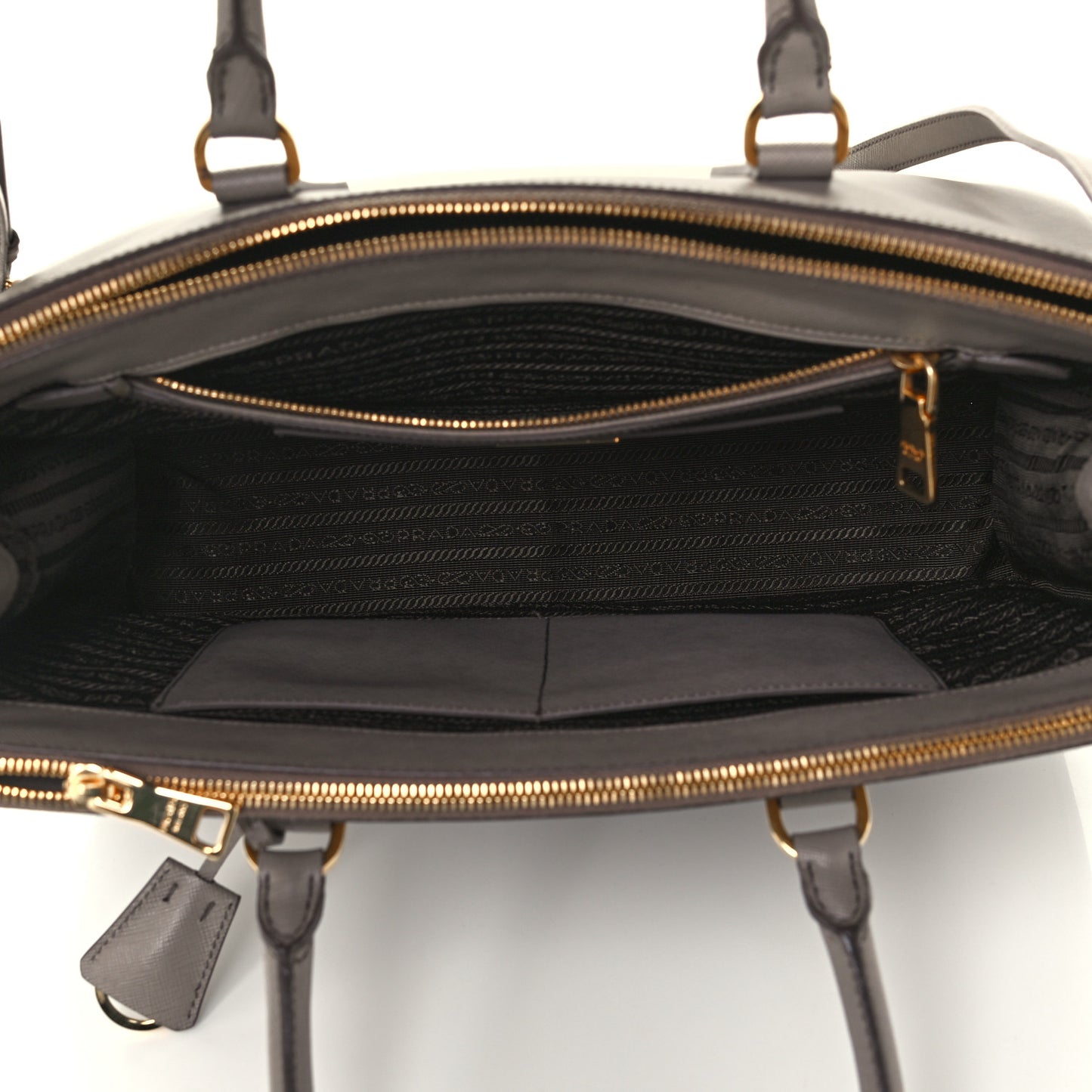 Saffiano Large Galleria Double Zip Tote Argilla