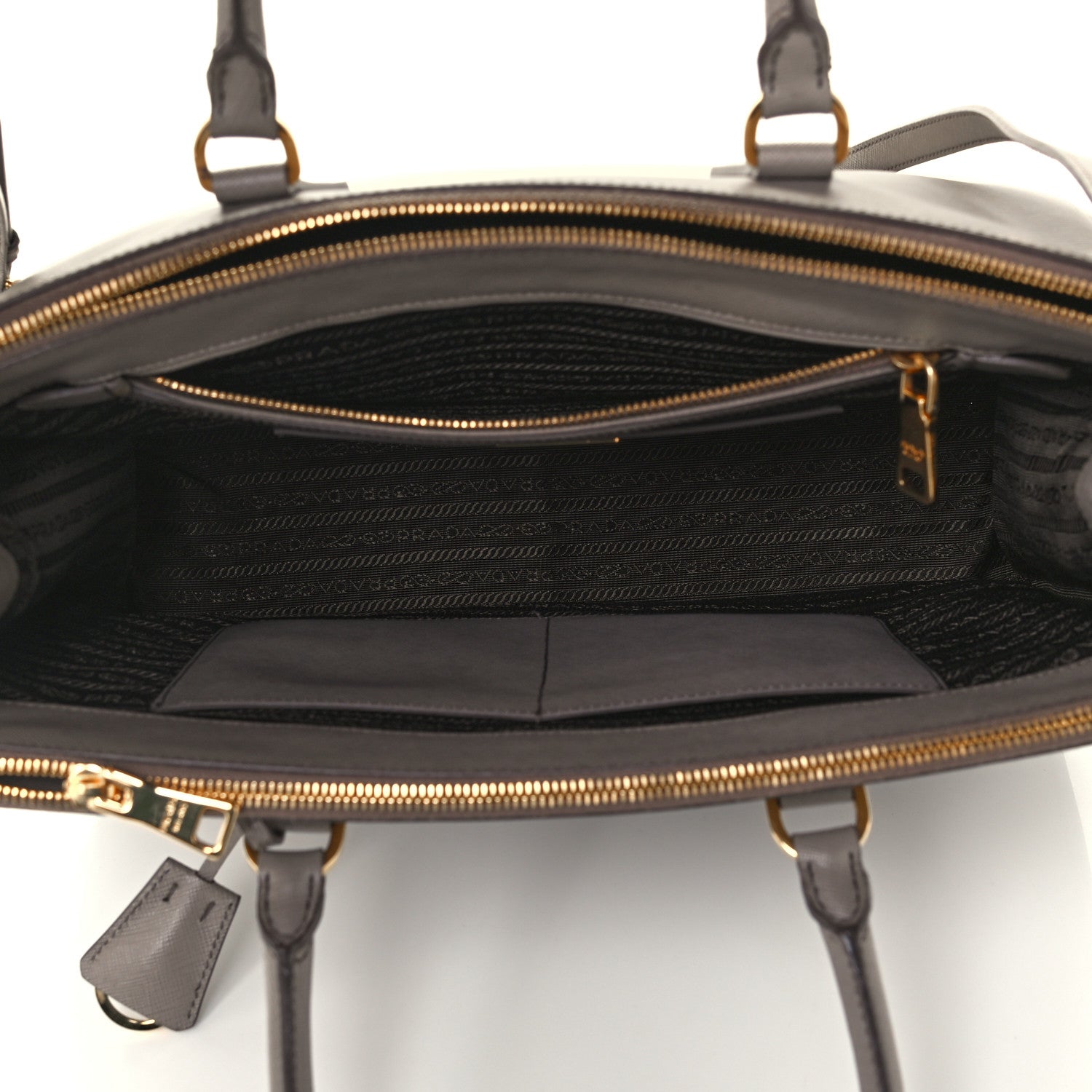 Prada Saffiano Large Galleria Double Zip Tote Argilla 4 of 9