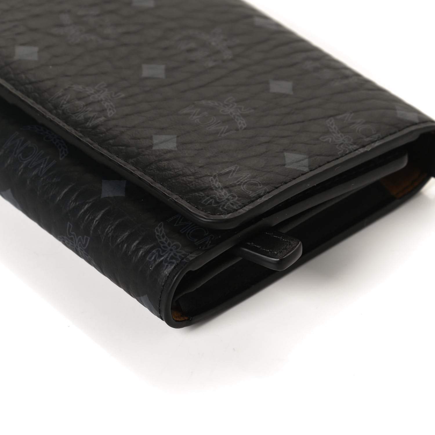 MCM Visetos Chain Wallet Crossbody Black 12 of 13