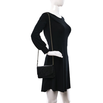 Chanel Caviar Timeless CC Wallet on Chain WOC Black 2 of 13