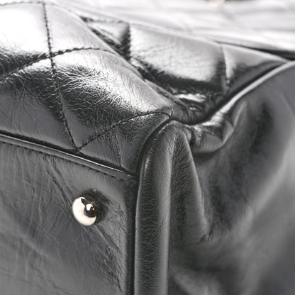 Chanel Glazed Calfskin Quilted Large CC Delivery Tote Black 11 of 14