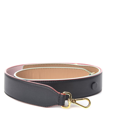 Fendi Vitello Dolce Tri-Color Buttoned Strap You Black Peonia Cuoio 1 of 7