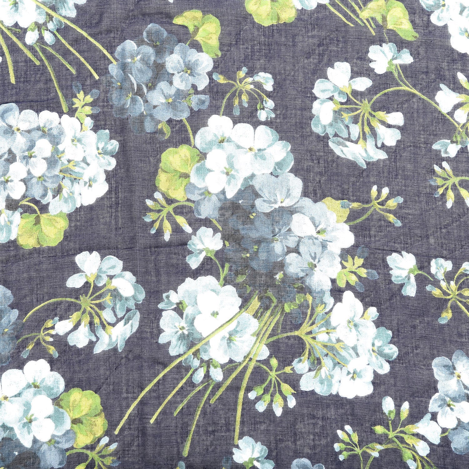 Gucci Modal Silk New Bloom Square Scarf Midnight Blue Sky Blue 3 of 5