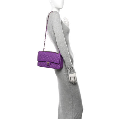 Chanel Caviar Quilted Medium Double Flap Purple 2 of 11