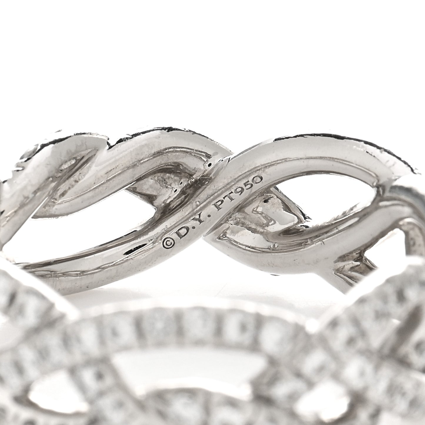 Platinum Diamond Wisteria Band Ring 52 6