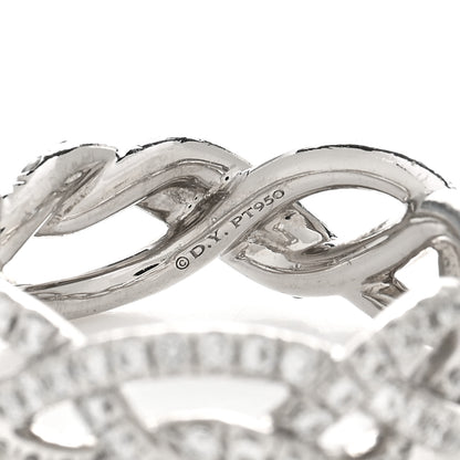 David Yurman Platinum Diamond Wisteria Band Ring 52 6 4 of 5