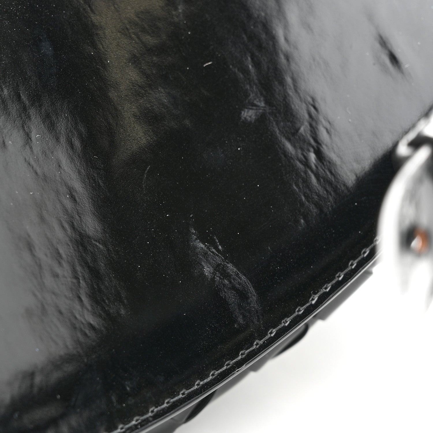 Bottega Veneta Patent Intrecciato Shoulder Bag Black 12 of 12