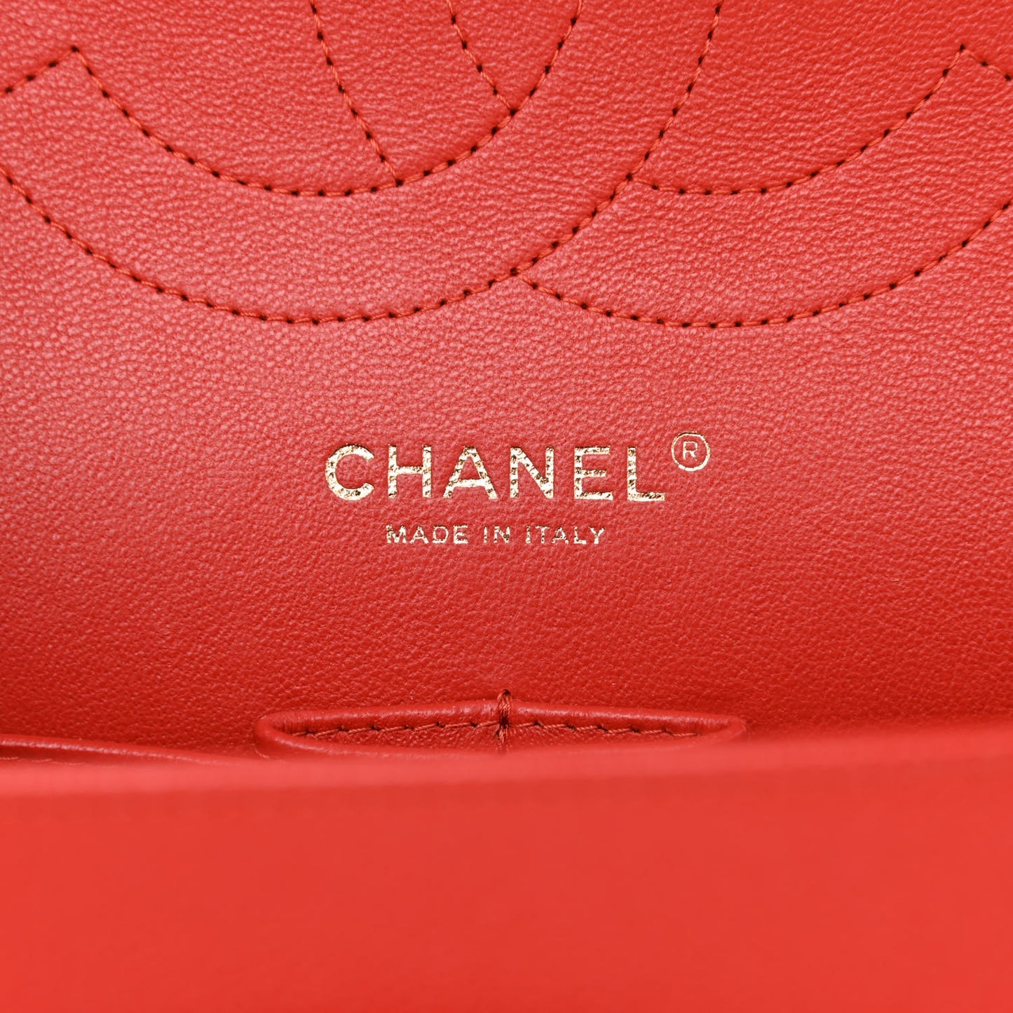 Pearly Caviar Quilted Jumbo Double Flap Orange