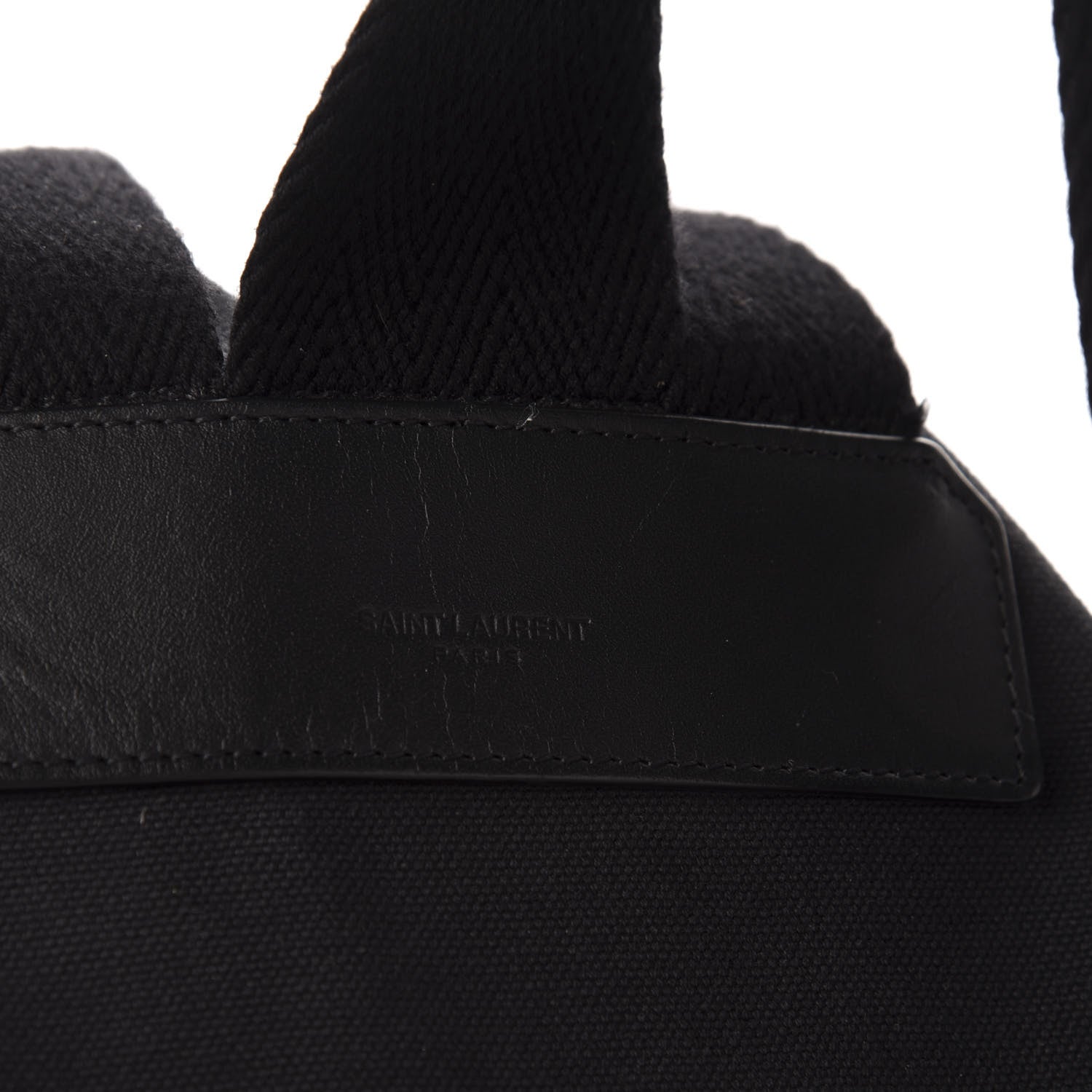 Saint Laurent Canvas City Sailor Drawstring Backpack Black 12 of 13