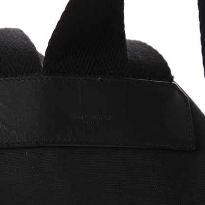 Saint Laurent Canvas City Sailor Drawstring Backpack Black 12 of 13