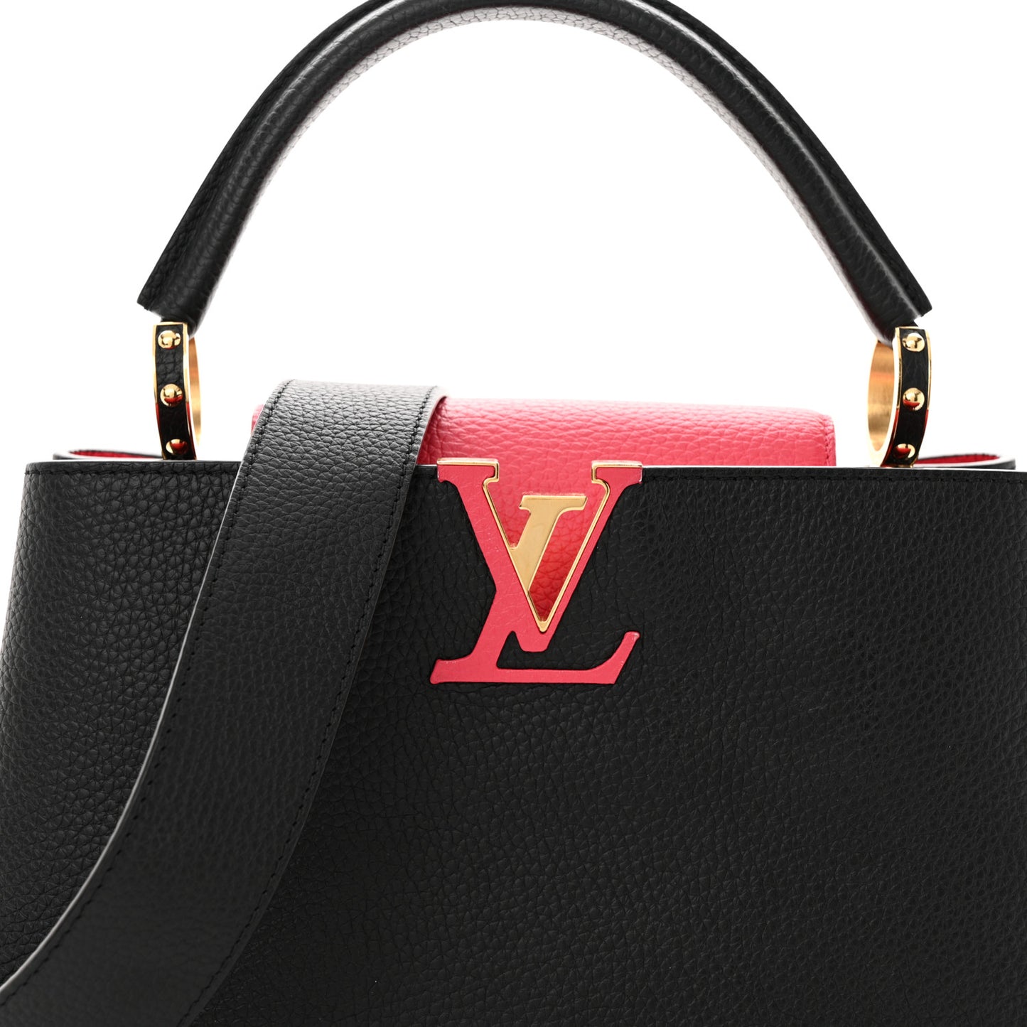 Taurillon Capucines PM Black Rose Berlingot