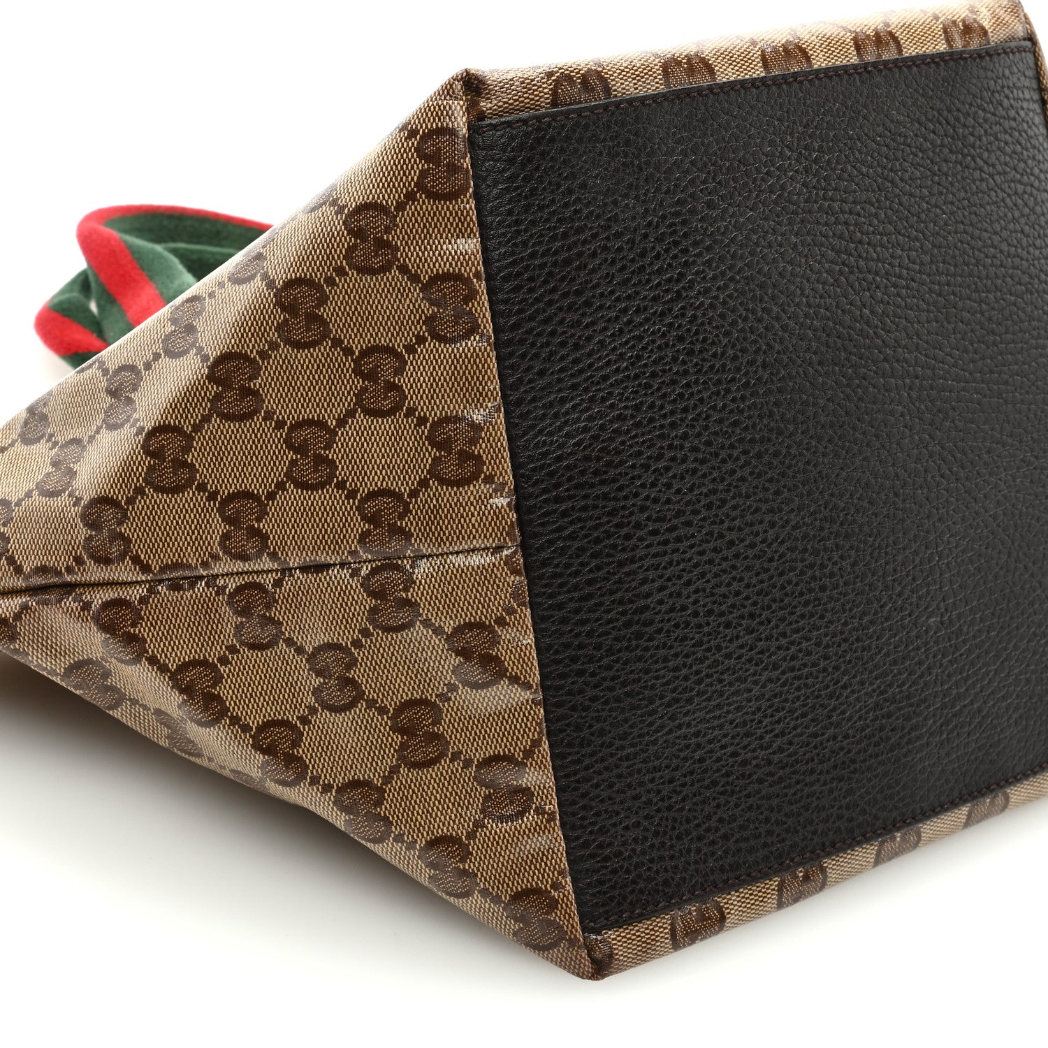 Gucci Crystal Monogram Mini Web Handle Bucket Tote Brown 7 of 8