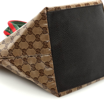 Gucci Crystal Monogram Mini Web Handle Bucket Tote Brown 7 of 8