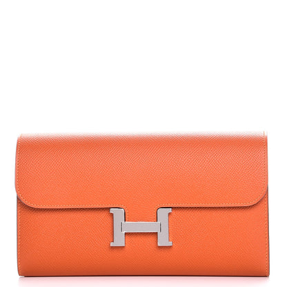 Hermes Epsom Constance Long Wallet Orange 1 of 19