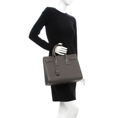 Saint Laurent Grained Calfskin Small Sac De Jour Dark Anthracite 3 of 8