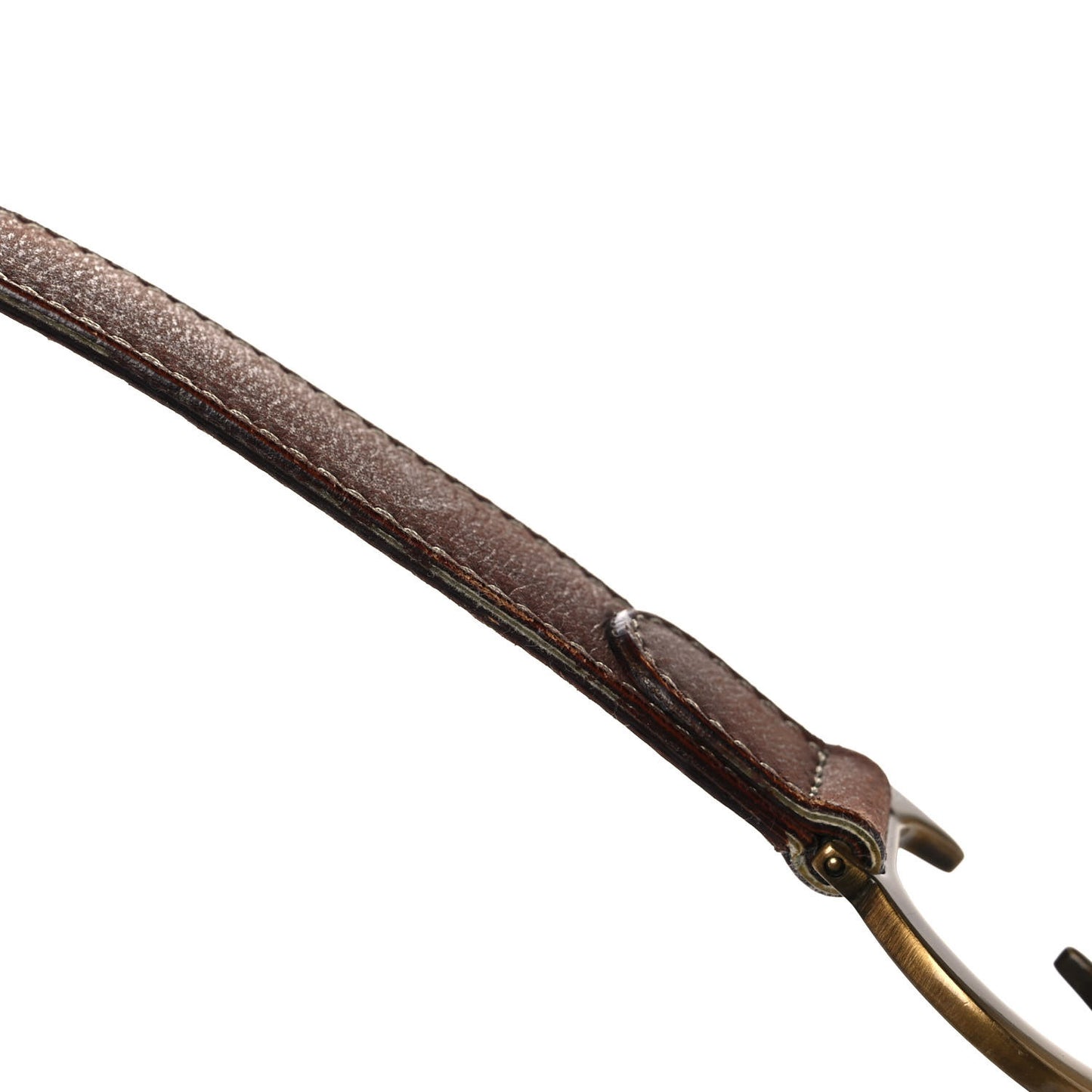 Canvas Calfskin Saddle Bag Beige