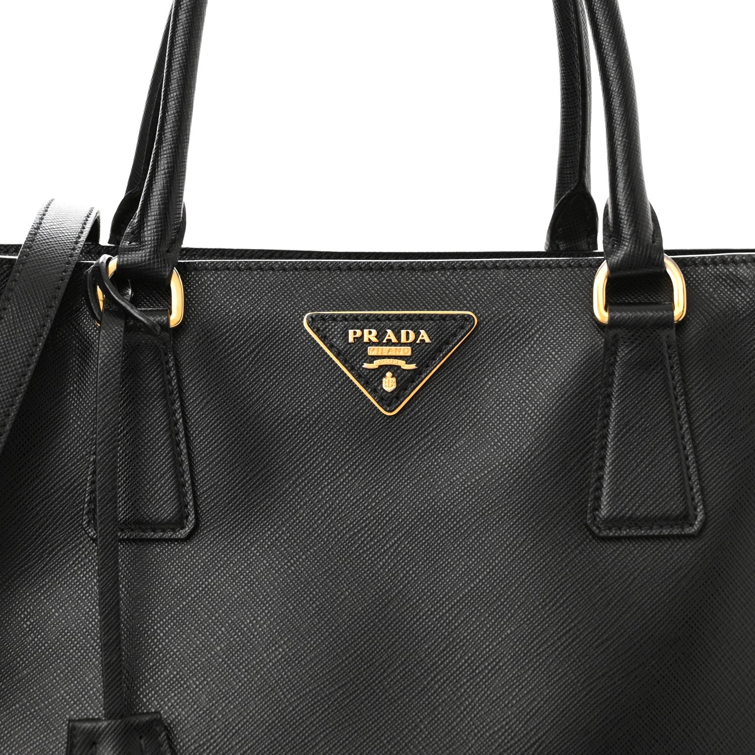Prada Saffiano Lux Medium Tote Black 7 of 9