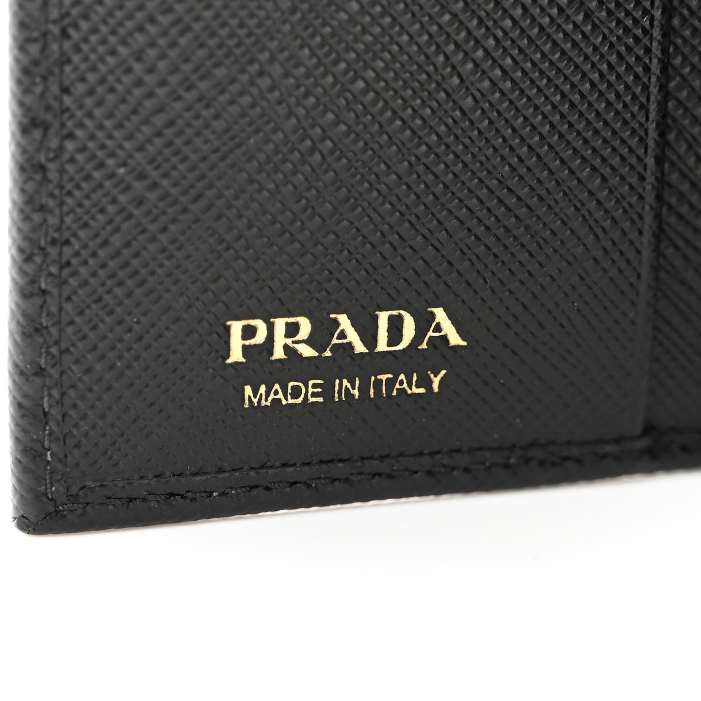 Saffiano Metal Bi-Fold Wallet Black