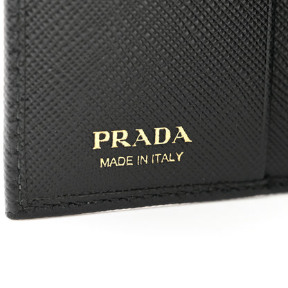 Prada Saffiano Metal Bi-Fold Wallet Black 6 of 7