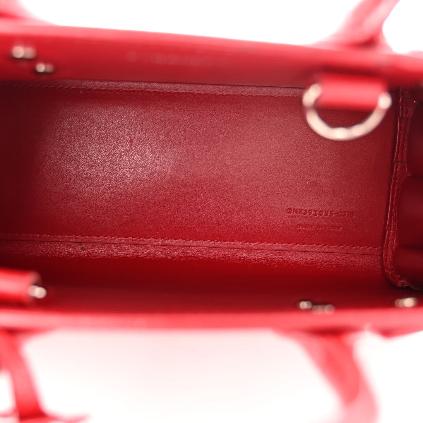 Calfskin Crocodile Embossed Nano Sac De Jour Red