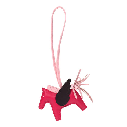 Hermes Milo Lambskin Grigri Rodeo Pegase Horse Bag Charm PM Framboise Rose Sakura Rouge Sellier 1 of 4