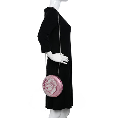 Judith Leiber Crystal No Ceilings Dime Disc Bag Pink 1 of 13