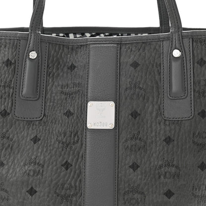 MCM Visetos Medium Liz Reversible Shopper Tote Black 9 of 14