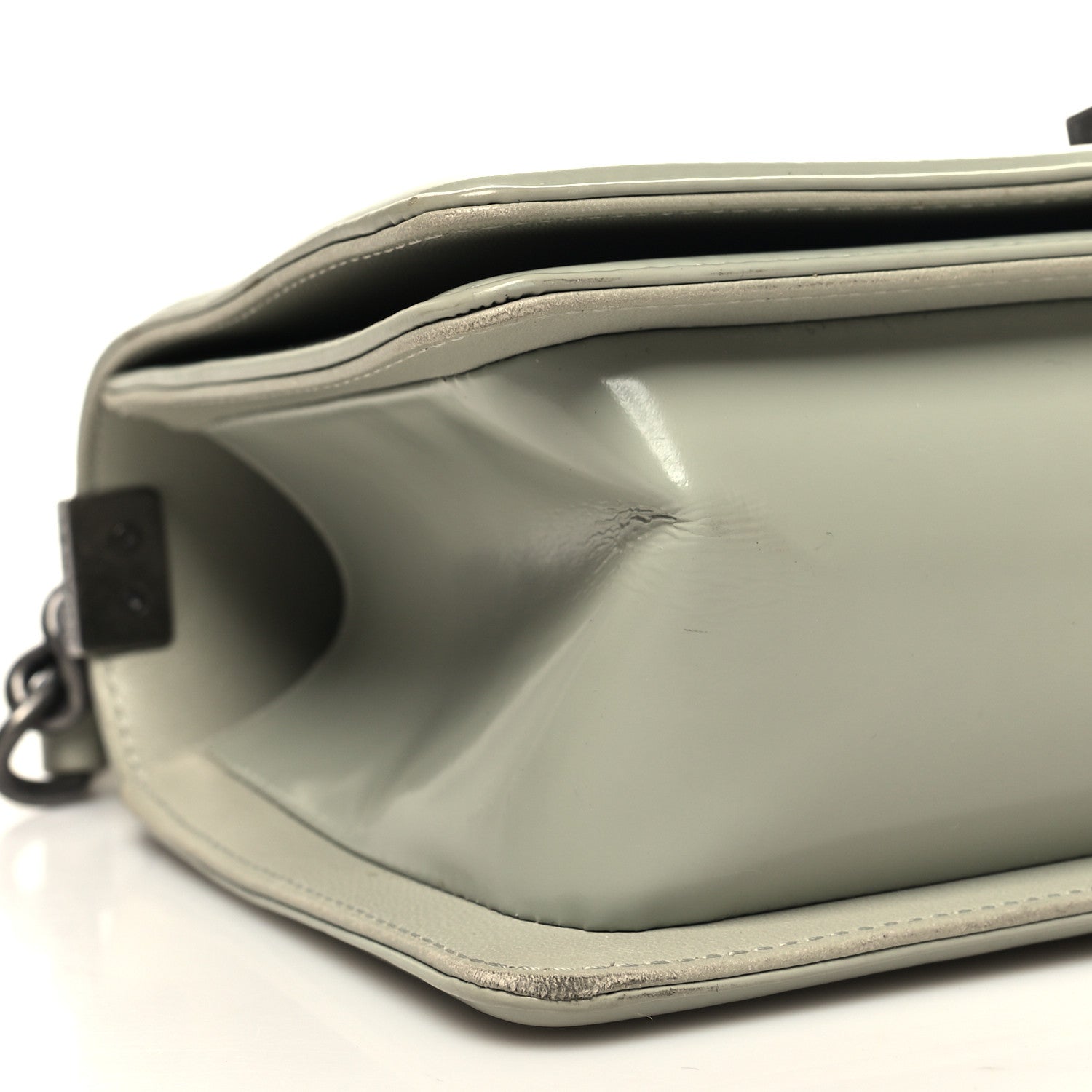 Chanel Glazed Calfskin Medium Boy Flap Grey 9 of 10