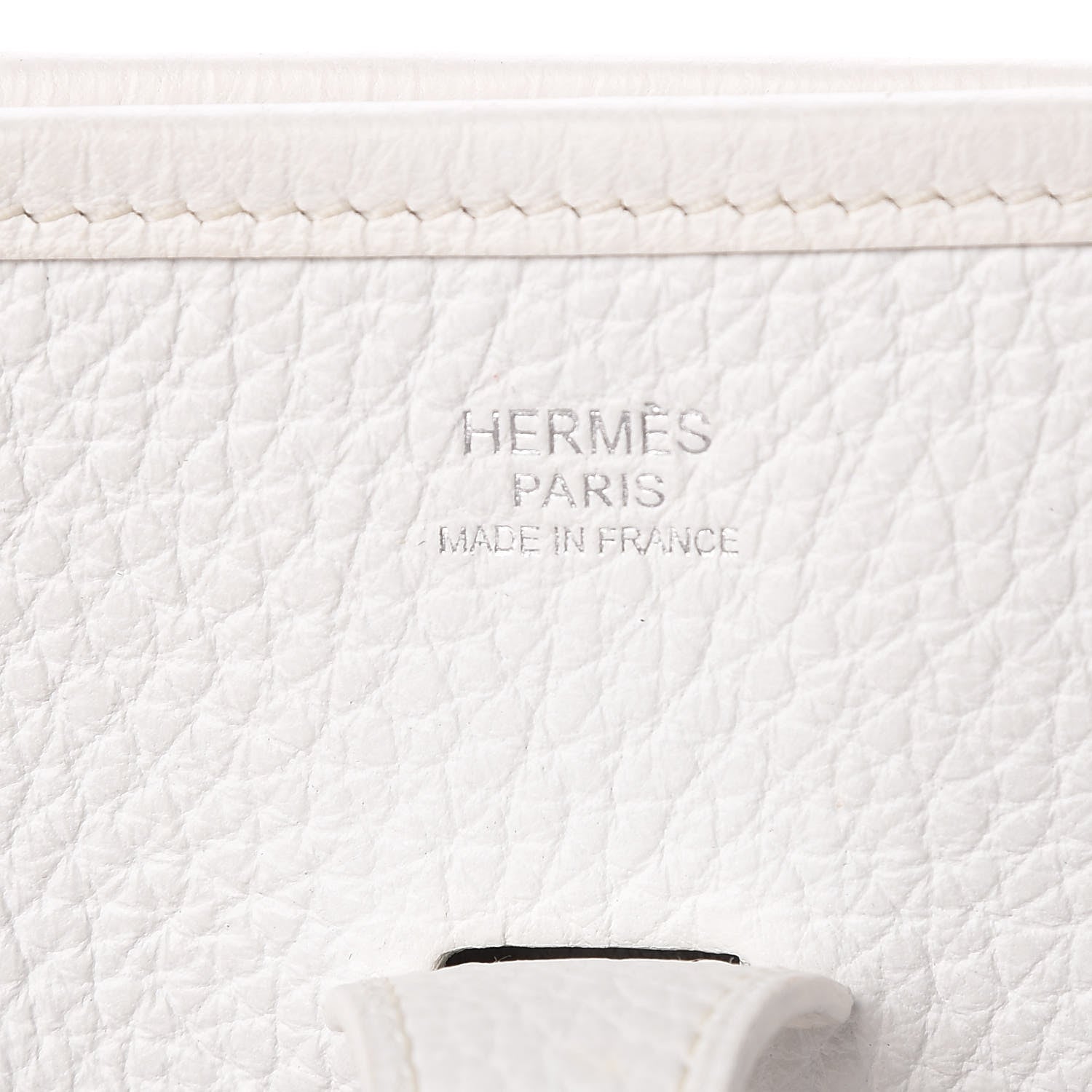 Hermes Taurillon Clemence Evelyne II PM White 6 of 20