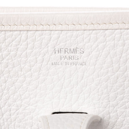 Hermes Taurillon Clemence Evelyne II PM White 6 of 20