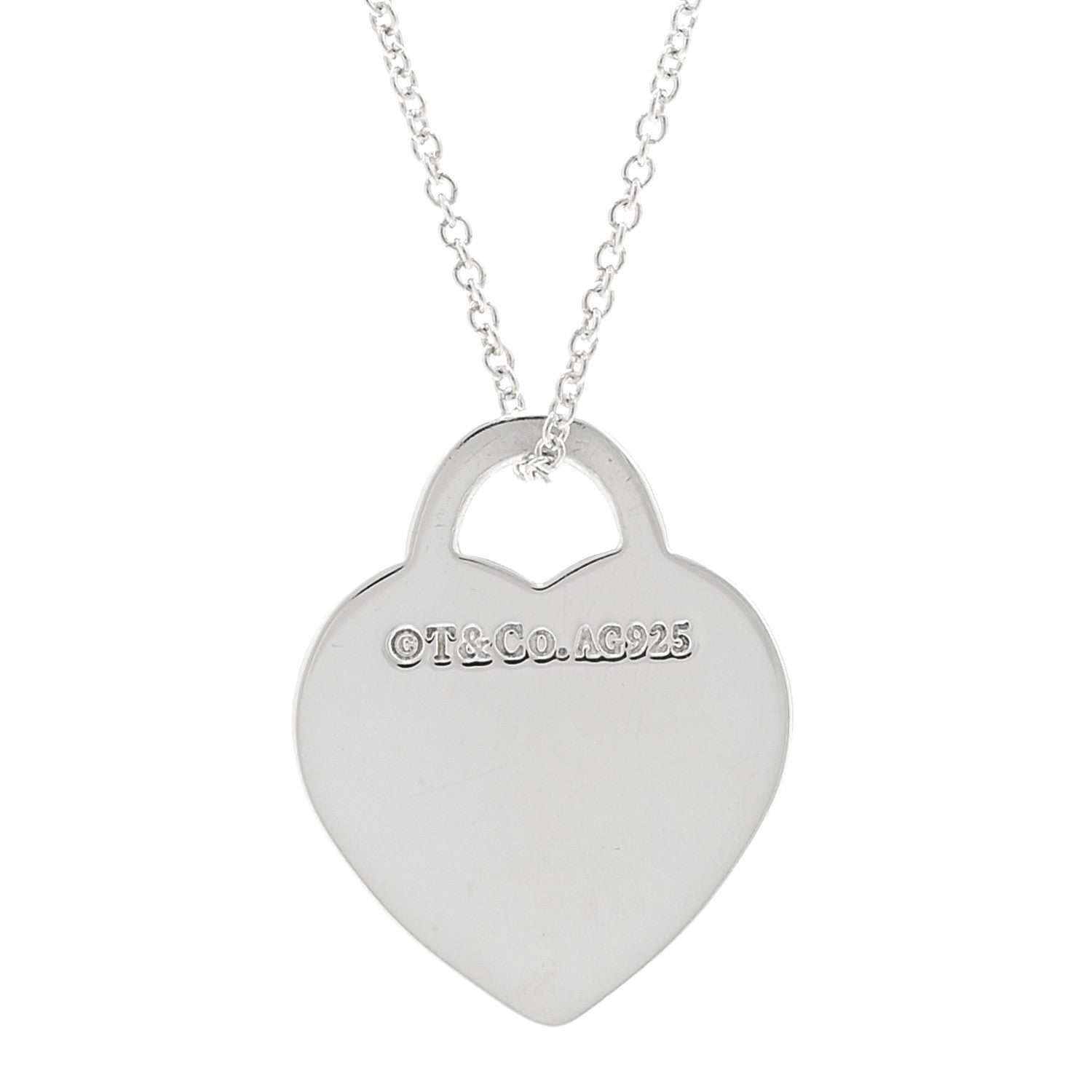 Tiffany Sterling Silver Small Return To Tiffany Heart Pendant Necklace 4 of 6