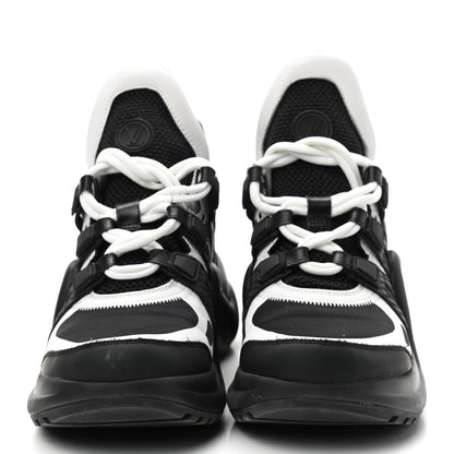 Louis Vuitton Calfskin Technical Nylon LV Archlight Sneakers 37 Black White 2 of 10