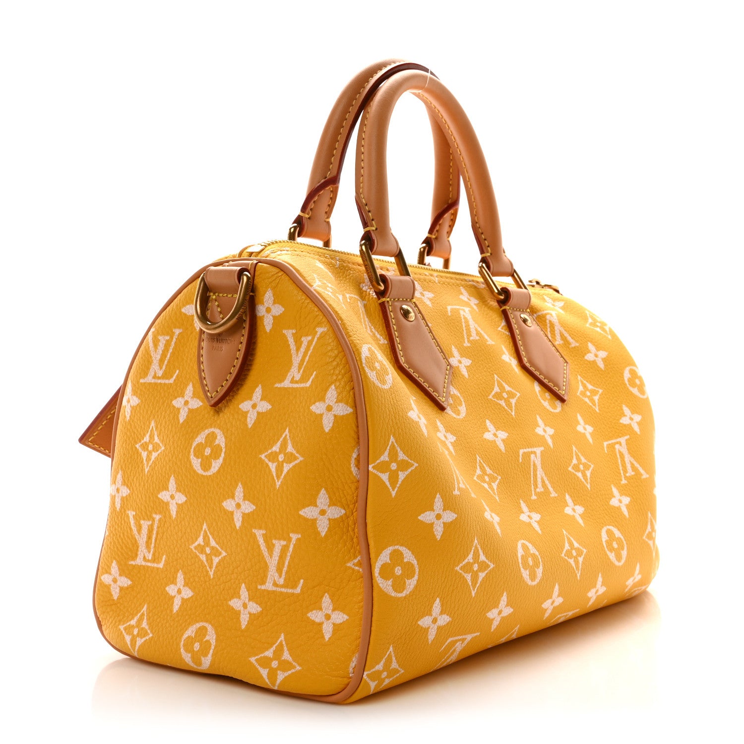 Louis Vuitton Calfskin Monogram Speedy P9 Bandouliere 25 Jaune Mat 4 of 10