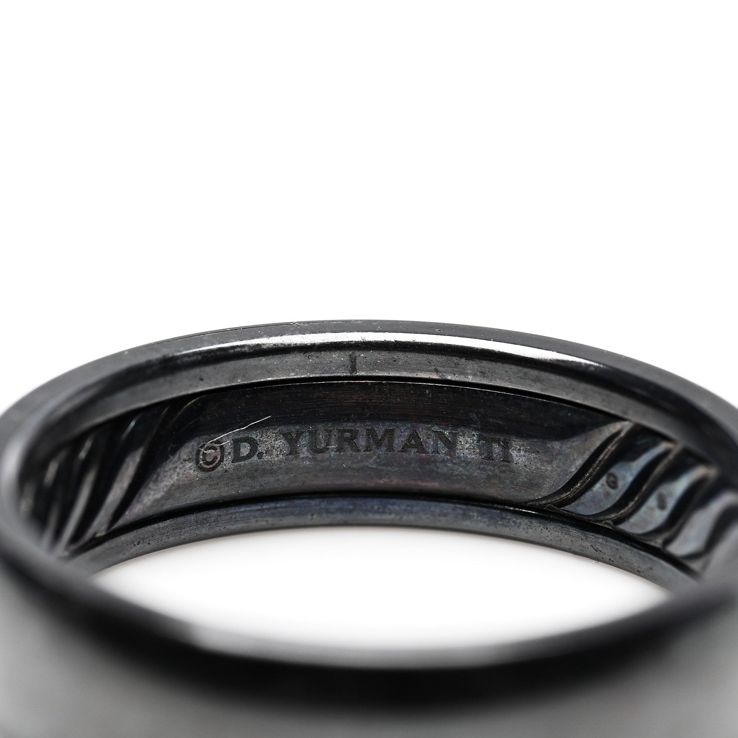 David Yurman Black Titanium 6mm Classic Band Ring 61 9.5 4 of 5