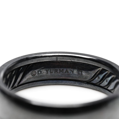 David Yurman Black Titanium 6mm Classic Band Ring 61 9.5 4 of 5