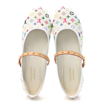Louis Vuitton LV X TM Monogram Multicolor Romy Flat Ballerinas 38.5 White 2 of 10