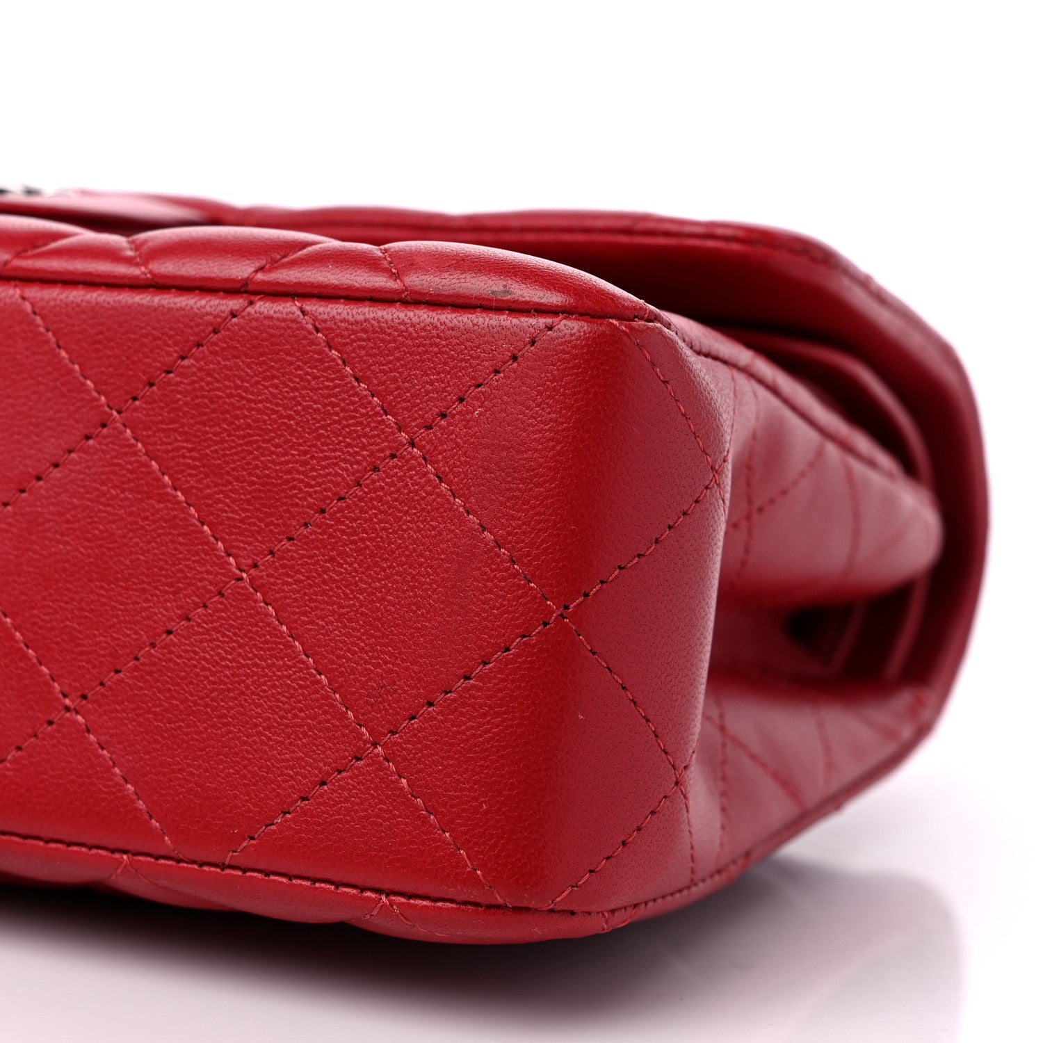Chanel Lambskin Quilted Small Double Flap Red 9 of 10