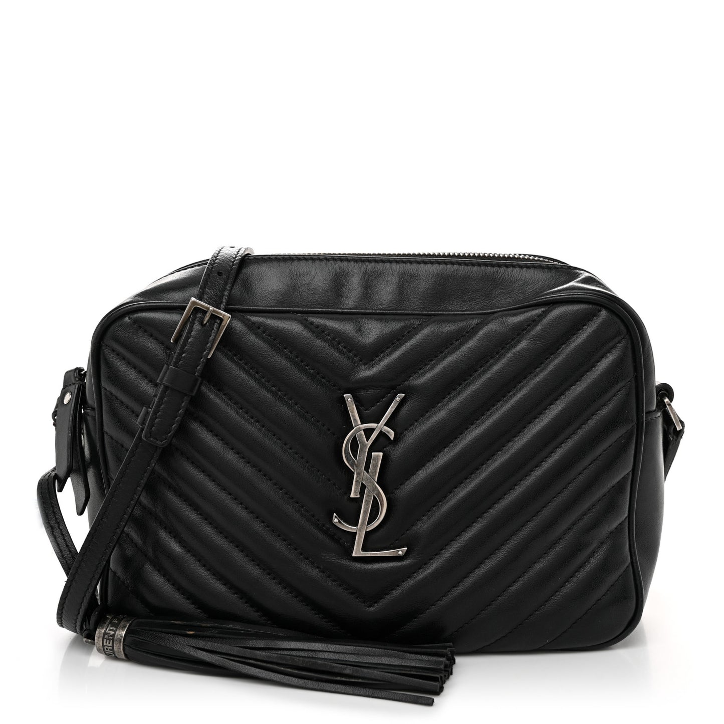 Calfskin Matelasse Monogram Lou Camera Bag Black