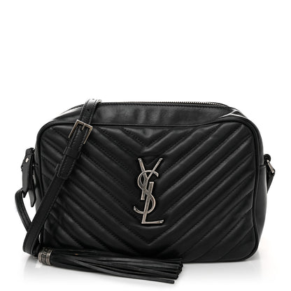 Saint Laurent Calfskin Matelasse Monogram Lou Camera Bag Black 1 of 11