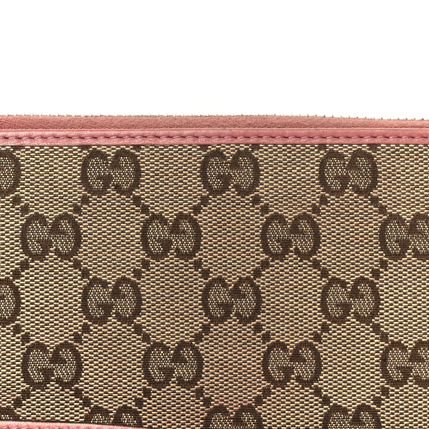 Gucci Monogram Heart Zip Around Wallet Wristlet Beige Pink 8 of 8