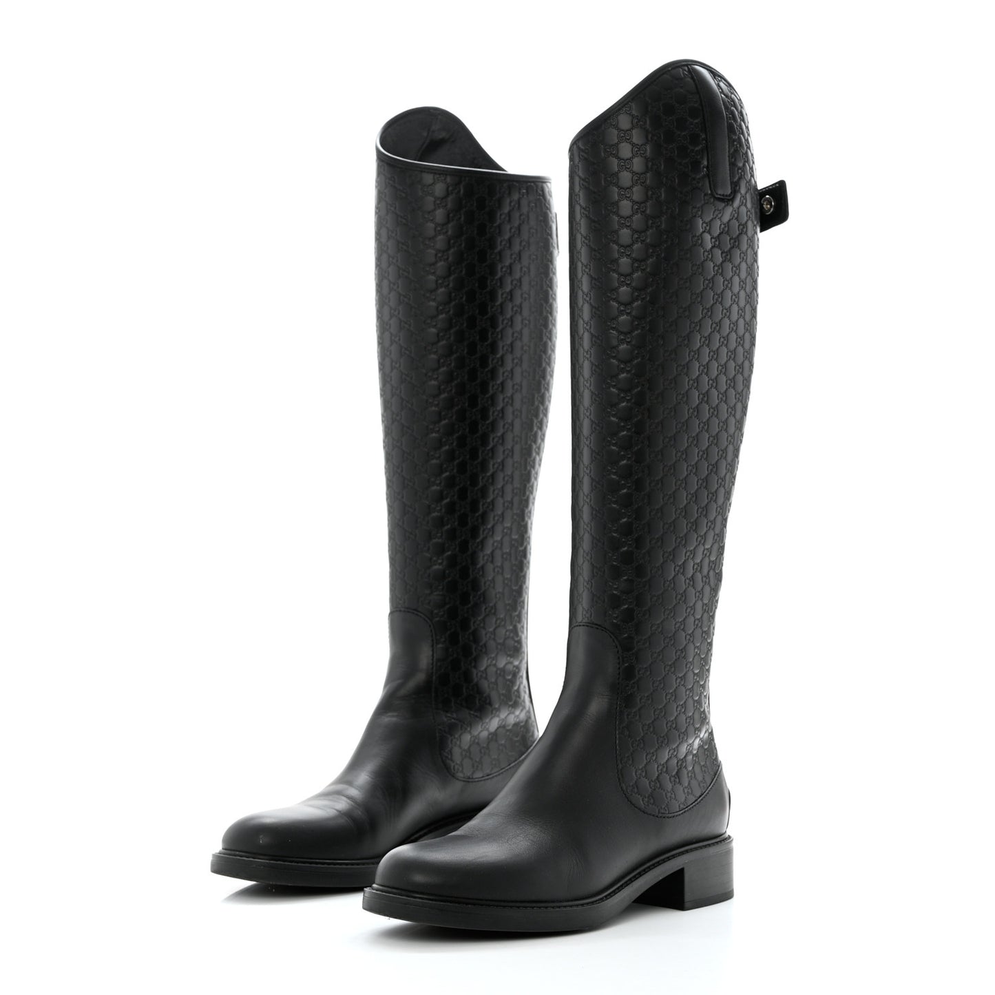 Microguccissima Knee High Riding Boots 37.5 Black