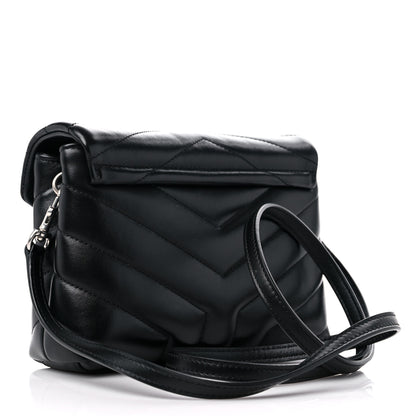 Saint Laurent Calfskin Y Quilted Monogram Toy Loulou Crossbody Bag Black 3 of 10
