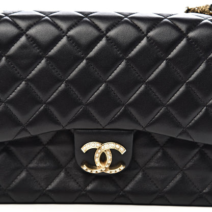 Chanel Lambskin Quilted Medium Westminster Pearl Flap Black 13 of 13
