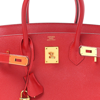 Hermes Epsom Birkin 30 Rouge Casaque 6 of 15
