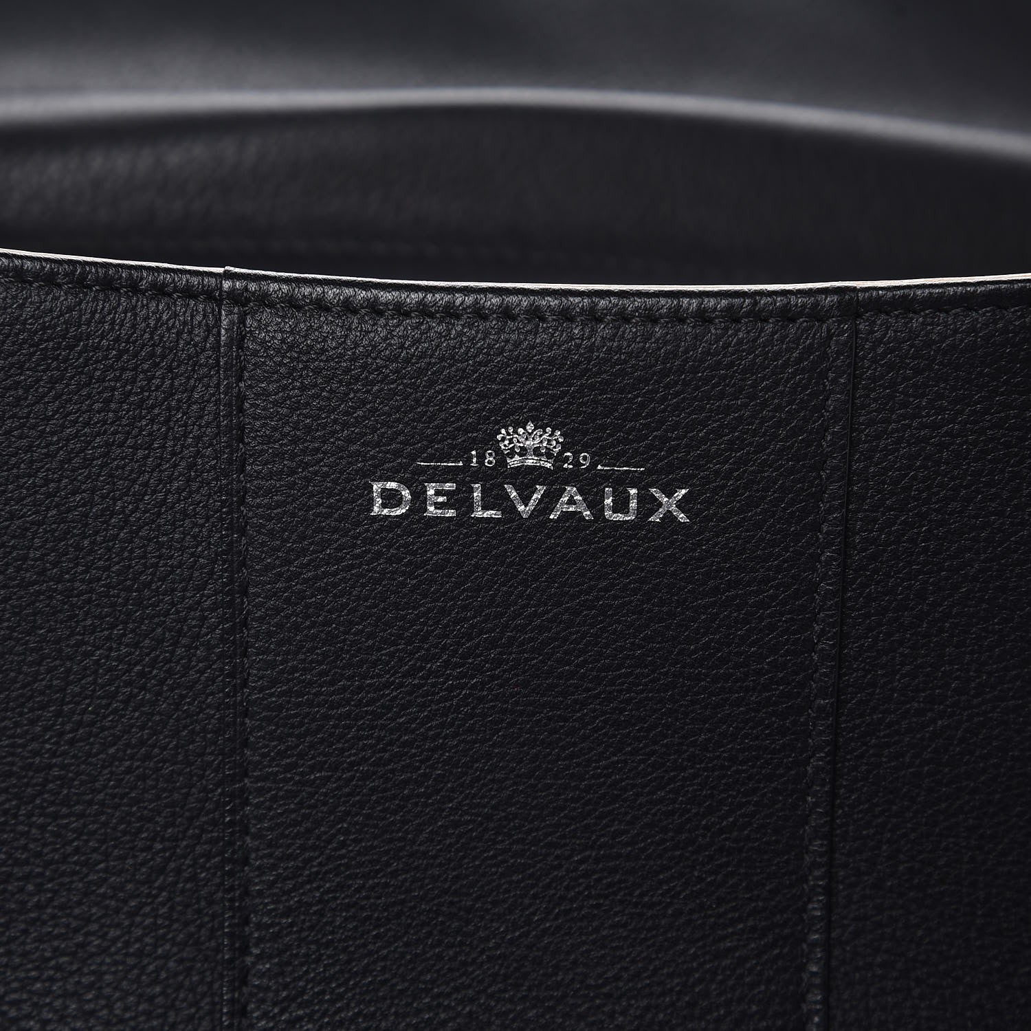 Delvaux Grained Calfskin GM Brillant Satchel Black 7 of 8
