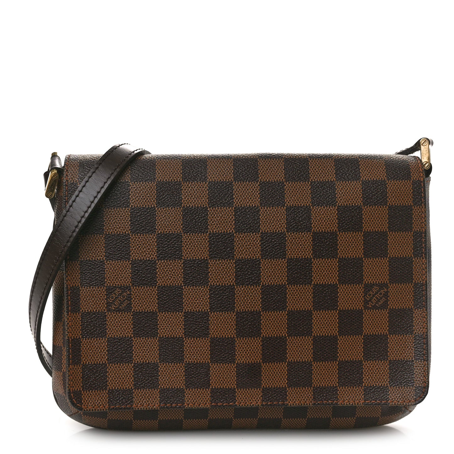 Damier Ebene Musette Tango Long Strap