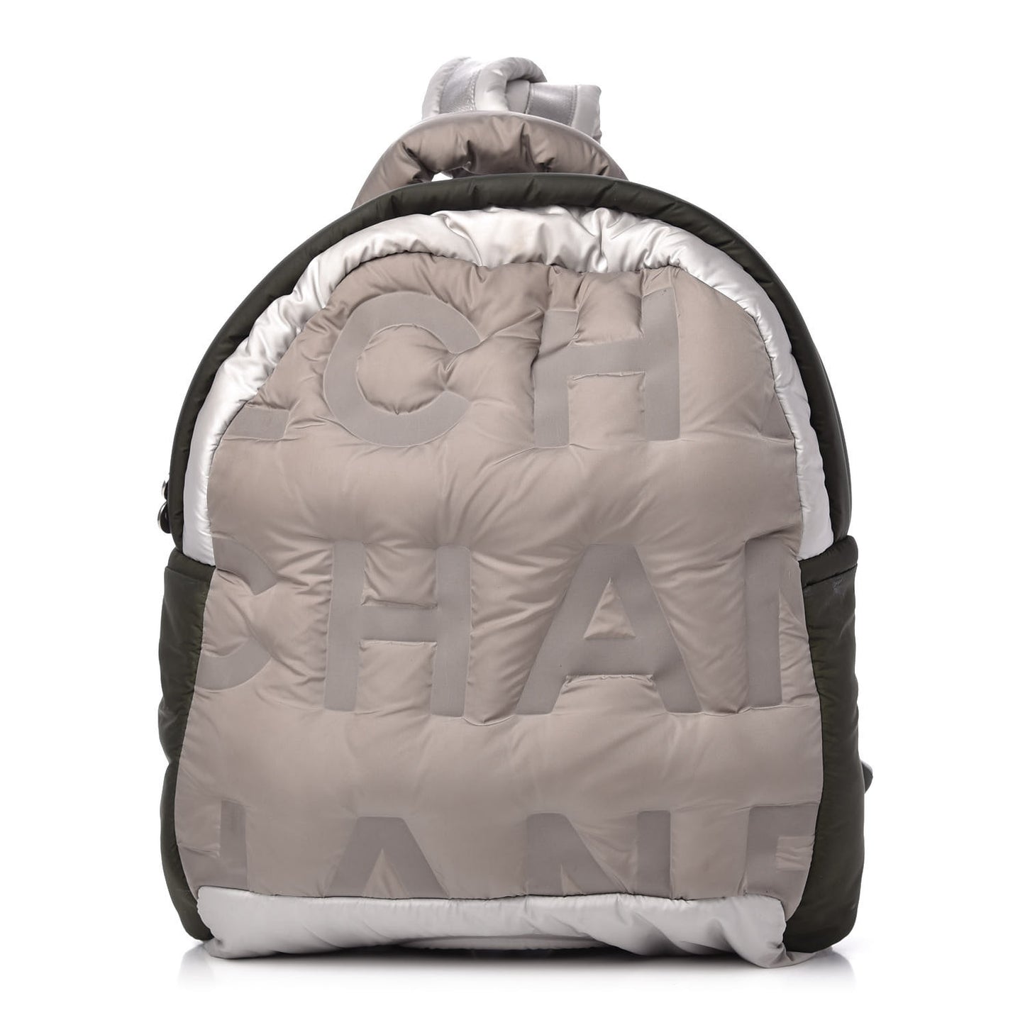 Nylon Embossed Small Doudoune Backpack Black Grey White