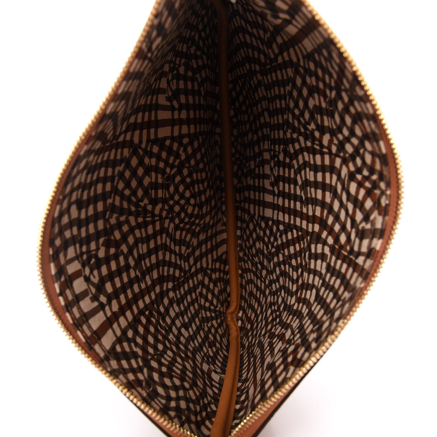 MCM Visetos Liz Shopper Tote Pouch Cognac 5 of 10