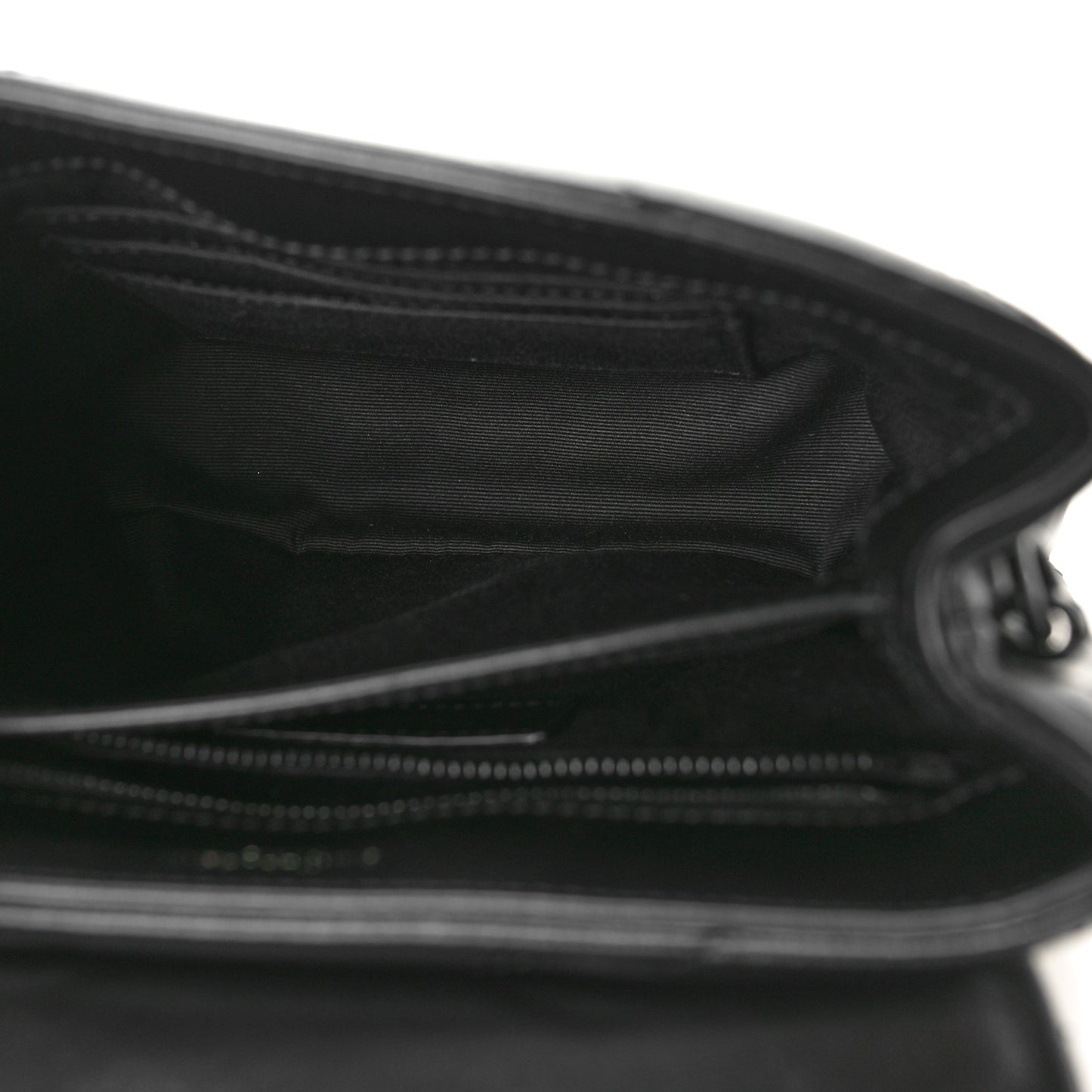 Calfskin Y Quilted Monogram Monochrome Toy Loulou Crossbody Bag Black